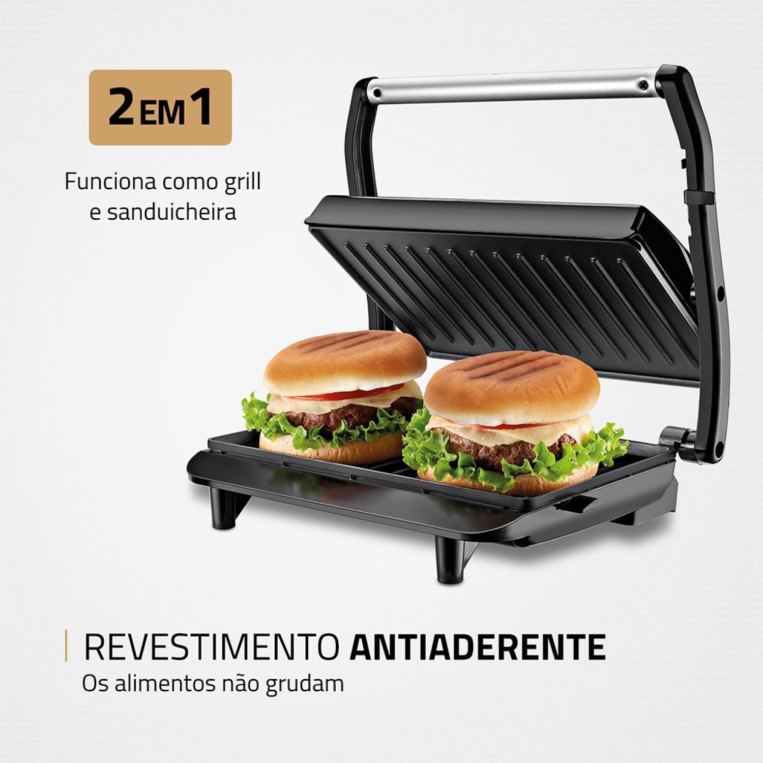 Press Grill Master Press 1000w 220v Pg-01 Mondial - 3