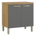 Ver imagem 1 de Balcão de Cozinha Ametista 2 Portas 80 Cm Freijó Gris - Kits Paraná