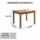 Ver imagem 4 de Mesa de Jantar Repleta Madeira Maciça 115x90 cm