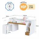 Ver imagem 5 de Cama Infantil Alta com Escrivaninha Multifuncional 230cm Infanto Completa Móveis