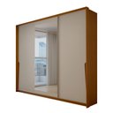 Ver imagem 1 de Guarda-Roupa Casal Mônaco 3 Portas 4 Gavetas com Espelho Freijó/Creme - Panorama Móveis
