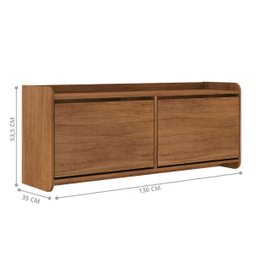 Sapateira 2 Portas Basculantes Nichos Cedro Dália 1,30m - 7