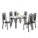 Ver imagem 2 de Conjunto de Mesa Tubular com 6 Cadeiras Lara Preto