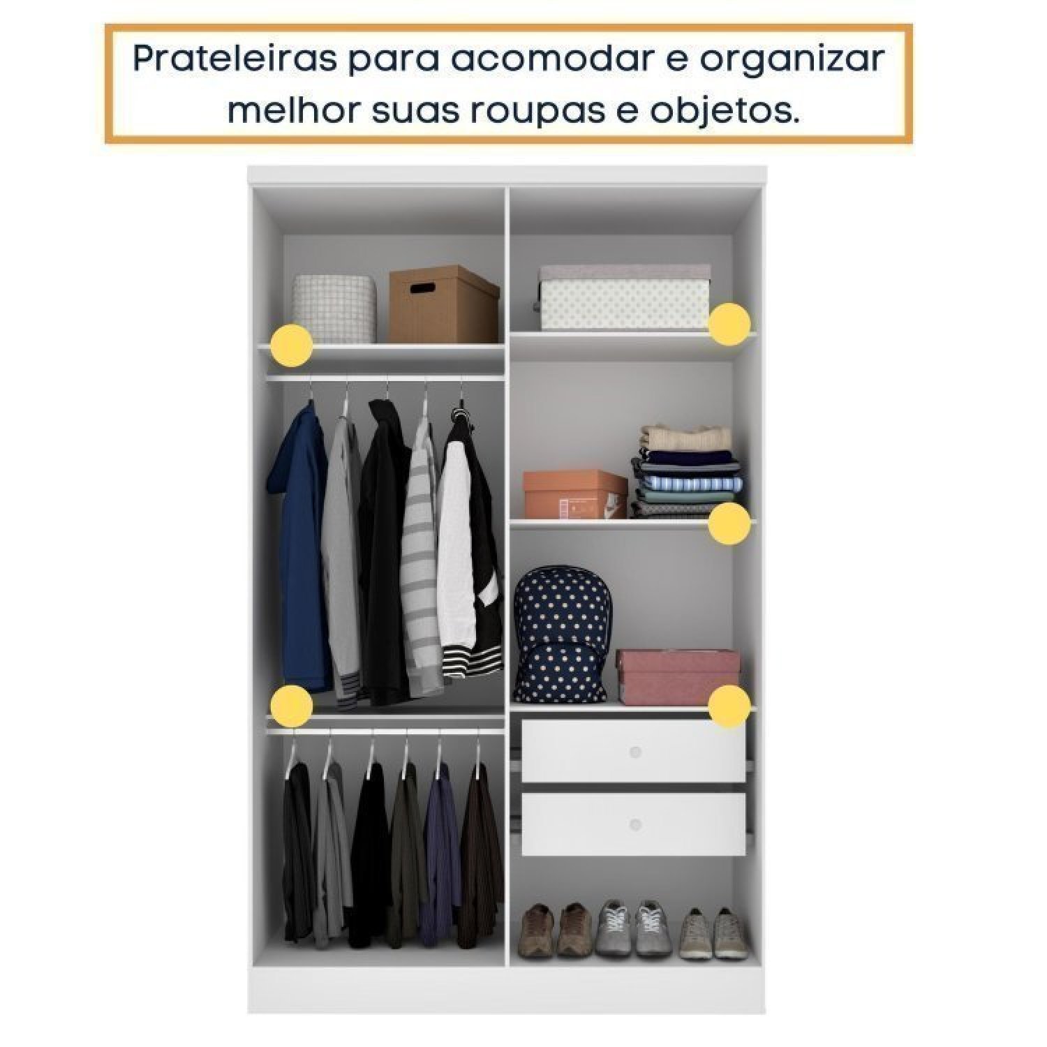 Quarto Completo Roupeiro 4 Portas, Cama, Mesa de Cabeceira, Penteadeira Amsterdam Tcil Móveis - 6