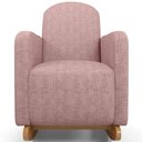 Ver imagem 6 de Poltrona de Amamentação com Balanço e Puff Orgânico Saori W01 Linho Rosa - Lyam Decor