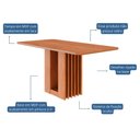 Ver imagem 2 de Mesa para 4 Lugares Tampo em Mdf Mesa 130cm Moderna Ariela Cimol Cinamomo