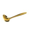 Concha de Feijão Colher Sopa Caldos Multiuso Inox Dourado Utensílio Cozinha Talher Servir Chef 28cm - 2