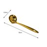 Concha de Feijão Colher Sopa Caldos Multiuso Inox Dourado Utensílio Cozinha Talher Servir Chef 28cm - 4