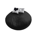 Ver imagem 1 de Puff Pera Redondo Gigante Suede com Enchimento Almofadão Decoração Conforto - Preto