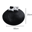 Ver imagem 3 de Puff Pera Redondo Gigante Suede com Enchimento Almofadão Decoração Conforto - Preto