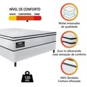 Ver imagem 5 de Cama Box Casal Gazin Colchão Molas Ensacadas 138x188x62cm New Branco