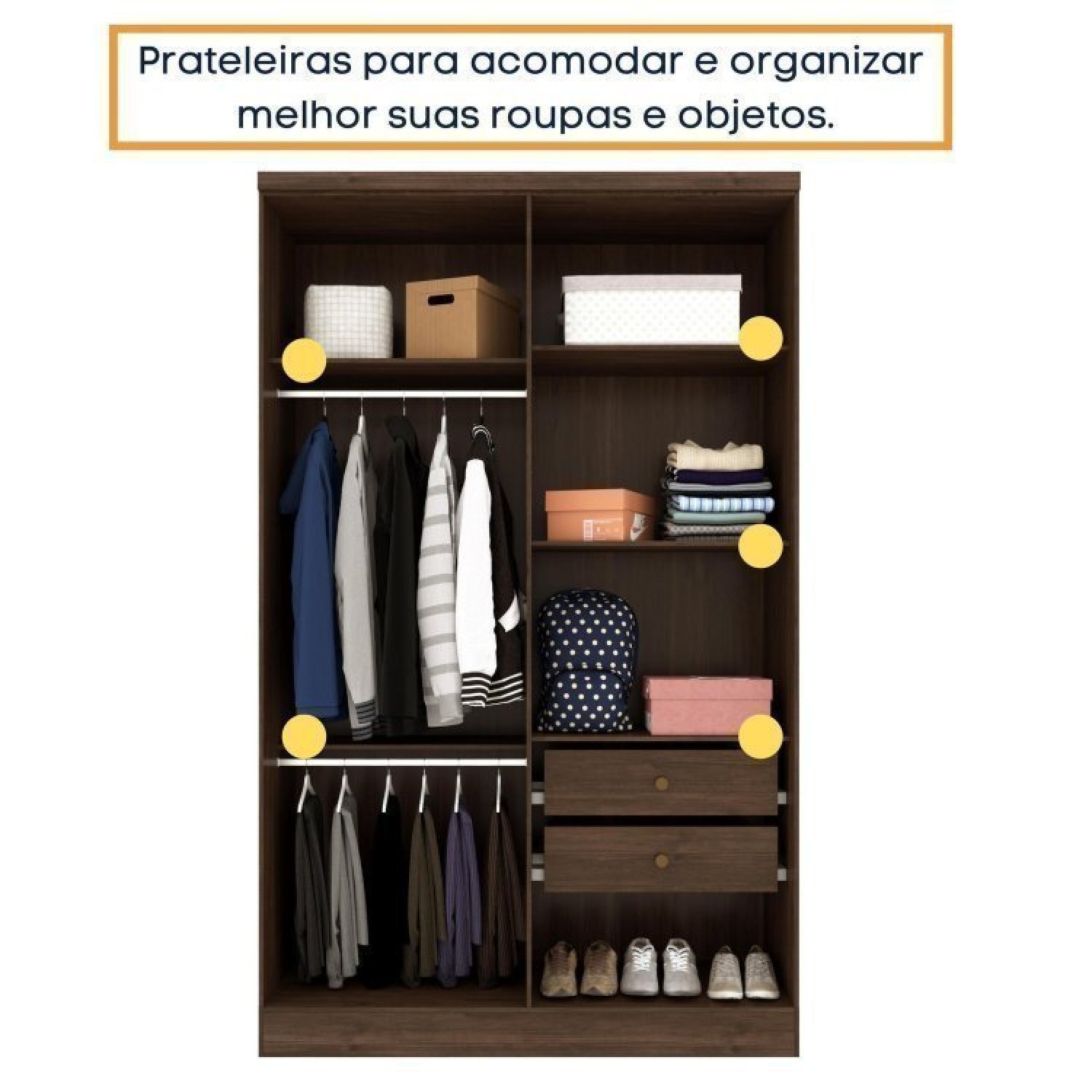 Quarto Completo Roupeiro 4 Portas, Cama, Mesa de Cabeceira, Penteadeira Amsterdam Tcil Móveis - 6