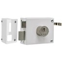 Ver imagem 2 de Fechadura para Portão de Sobrepor Branca 50mm | Silvana