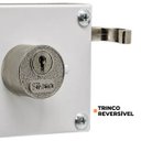 Ver imagem 4 de Fechadura para Portão de Sobrepor Branca 50mm | Silvana