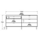 Ver imagem 4 de Comoda 158 Cm 6 Gavetas Pes Madeira Dm243 Verde Oliva Dtall