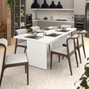 Ver imagem 3 de Mesa de Jantar 6 Lugares Cozinha 200x100cm Mdp Netmobil - Branco