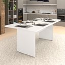 Ver imagem 1 de Mesa de Jantar 6 Lugares Cozinha 200x100cm Mdp Netmobil - Branco