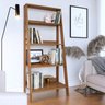 Escrivaninha Estante 2 Prateleiras e Estante para Livros Escada 4 Prateleiras Tok Espresso Móveis - 8