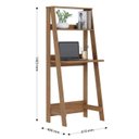 Ver imagem 7 de Escrivaninha Estante e Estante para Livros Escada Tok 2 Prateleiras 4 Prateleiras 122cm Espresso Móveis Noce Milano