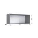 Ver imagem 3 de Armário para Cozinha Aéreo sem Portas Light Cinza