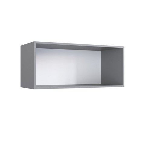Armário para Cozinha Aéreo sem Portas Light Cinza