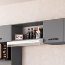Ver imagem 2 de Armário para Cozinha Aéreo sem Portas Light Cinza