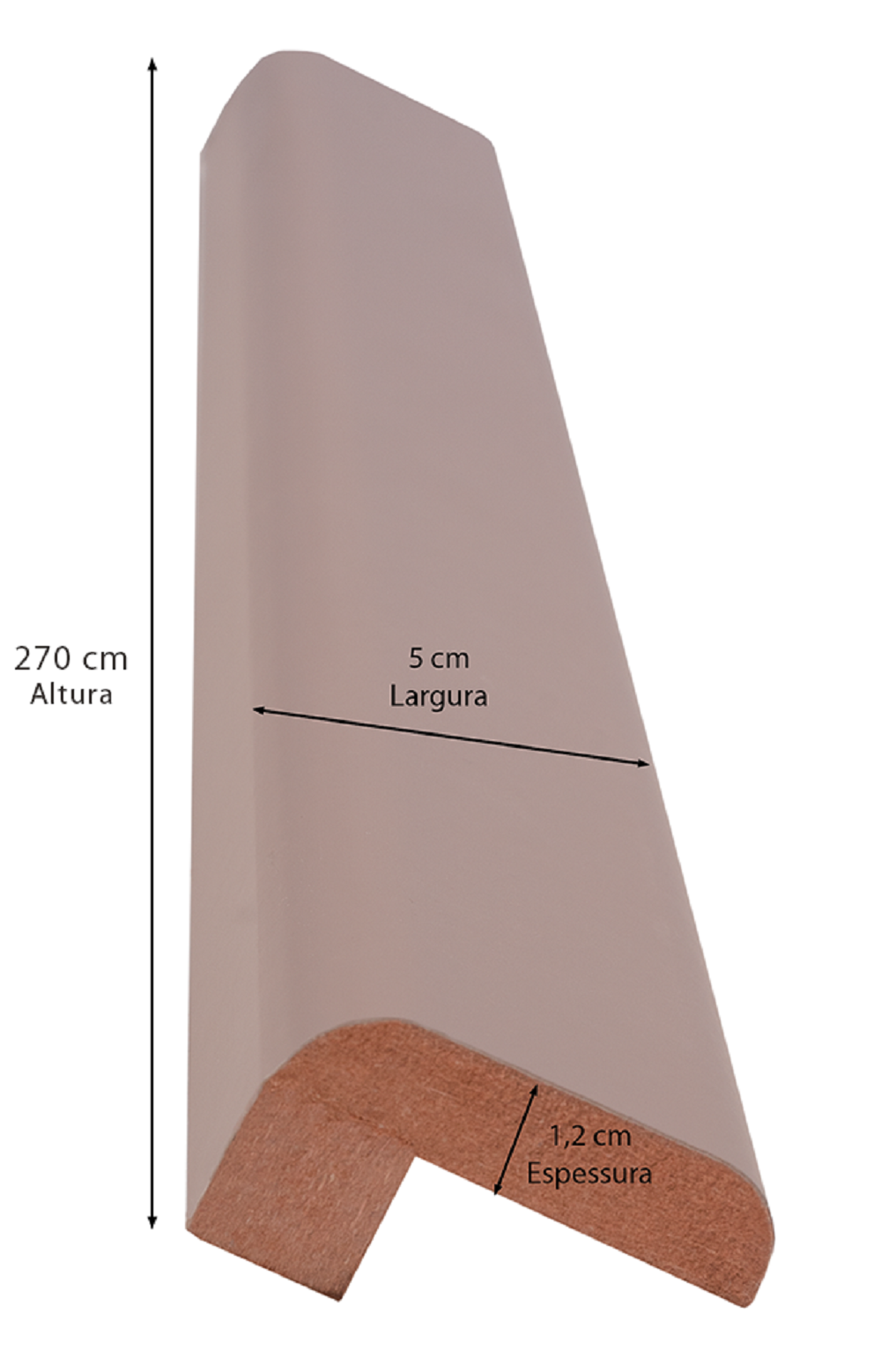 Barra de Acabamento em L Capuccino 5x1,2x270cm Casablanca - 4