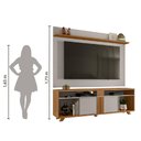 Ver imagem 5 de Rack Bancada Ripado com Painel para TV até 70 Polegadas 1,80 cm