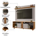 Ver imagem 4 de Rack Bancada Ripado com Painel para TV até 70 Polegadas 1,80 cm