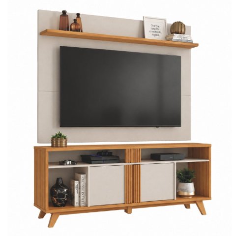 Rack Bancada Ripado com Painel para TV até 70 Polegadas 1,80 cm
