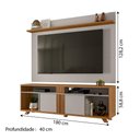 Ver imagem 3 de Rack Bancada Ripado com Painel para TV até 70 Polegadas 1,80 cm