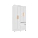 Ver imagem 5 de Conjunto para Quarto com Guarda Roupa Cama Solteiro e Mesa de Cabeceira 3 Gavetas Oregon Tcil Móveis