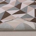 Ver imagem 2 de Tapete 2,50m X 2,00m Sala Quarto Tecido Jacquard Antiderrapante Geométrico - Ladrilhado Marrom