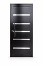 Ver imagem 2 de Porta Pivotante De Aluminio Preto Frisada 2,10 (A) x 1,20 (L) Linha 30 C/friso