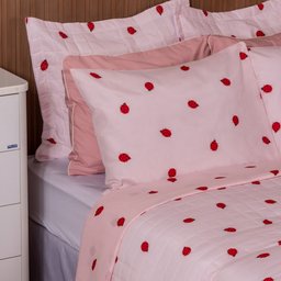 Capa Edredom Solteiro Algodão Percal 150 Fios Duvet Essencialle:joaninha - 2