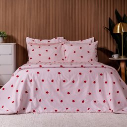 Capa Edredom Solteiro Algodão Percal 150 Fios Duvet Essencialle:joaninha - 3
