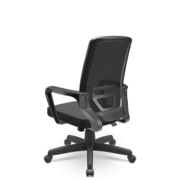 Cadeira Adrix Presidente Poliéster Giratória Relax com Braços Fixos - 3