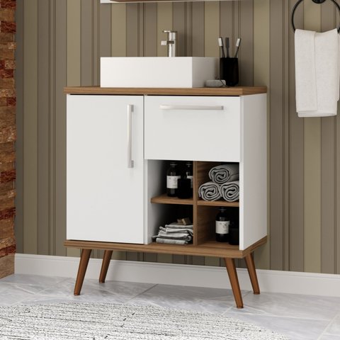 Gabinete para Banheiro com Pés 70cm Veneza