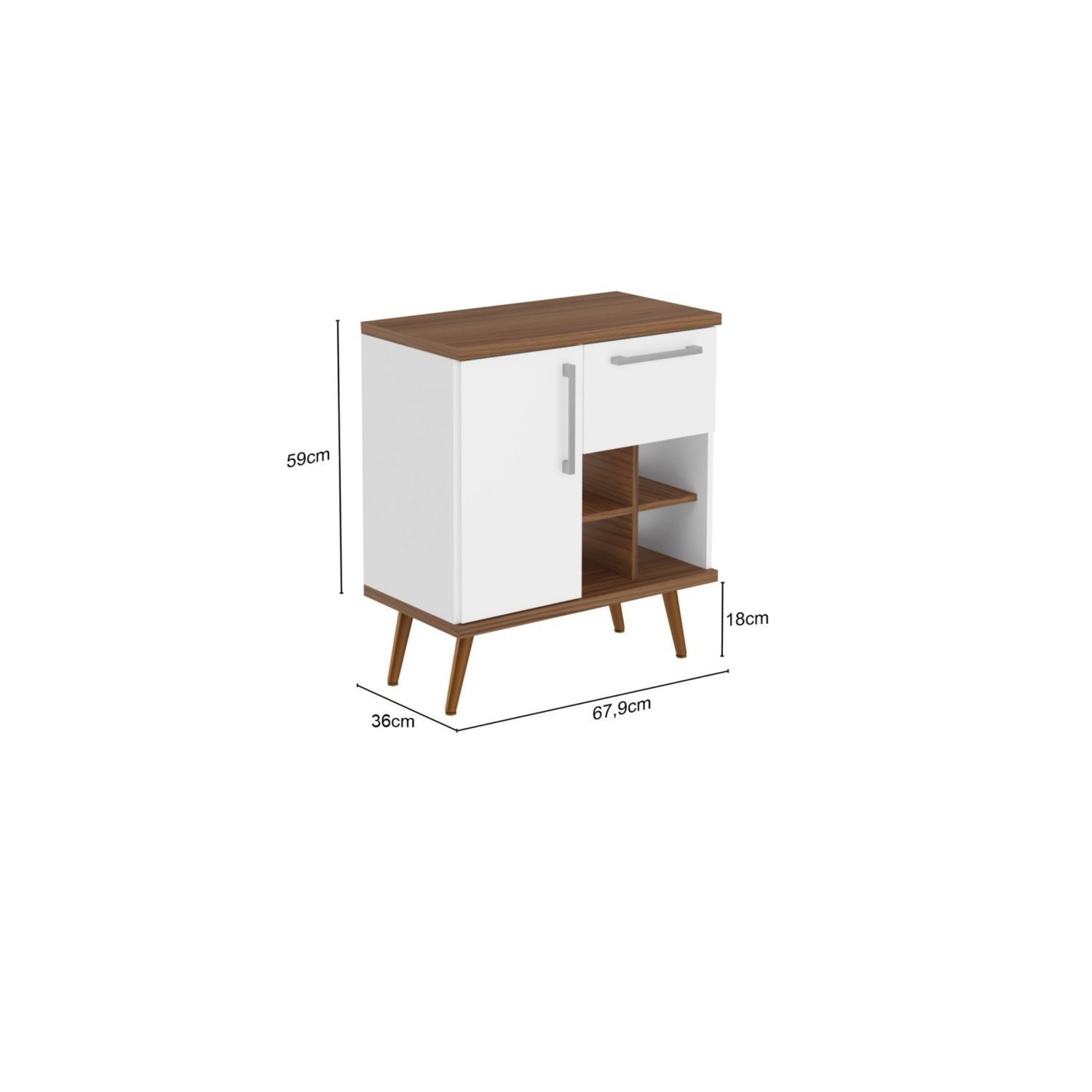 Gabinete para Banheiro com Pés 70cm Veneza - 4