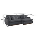 Ver imagem 2 de Sofá Cama 230 Cm Braço 15 Cm Retrátil e Reclinável Inova Meu Sofá Online