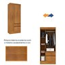 Quarto Completo Guarda Roupa 3 Portas e Cama Solteiro Oregon Tcil Móveis - 8
