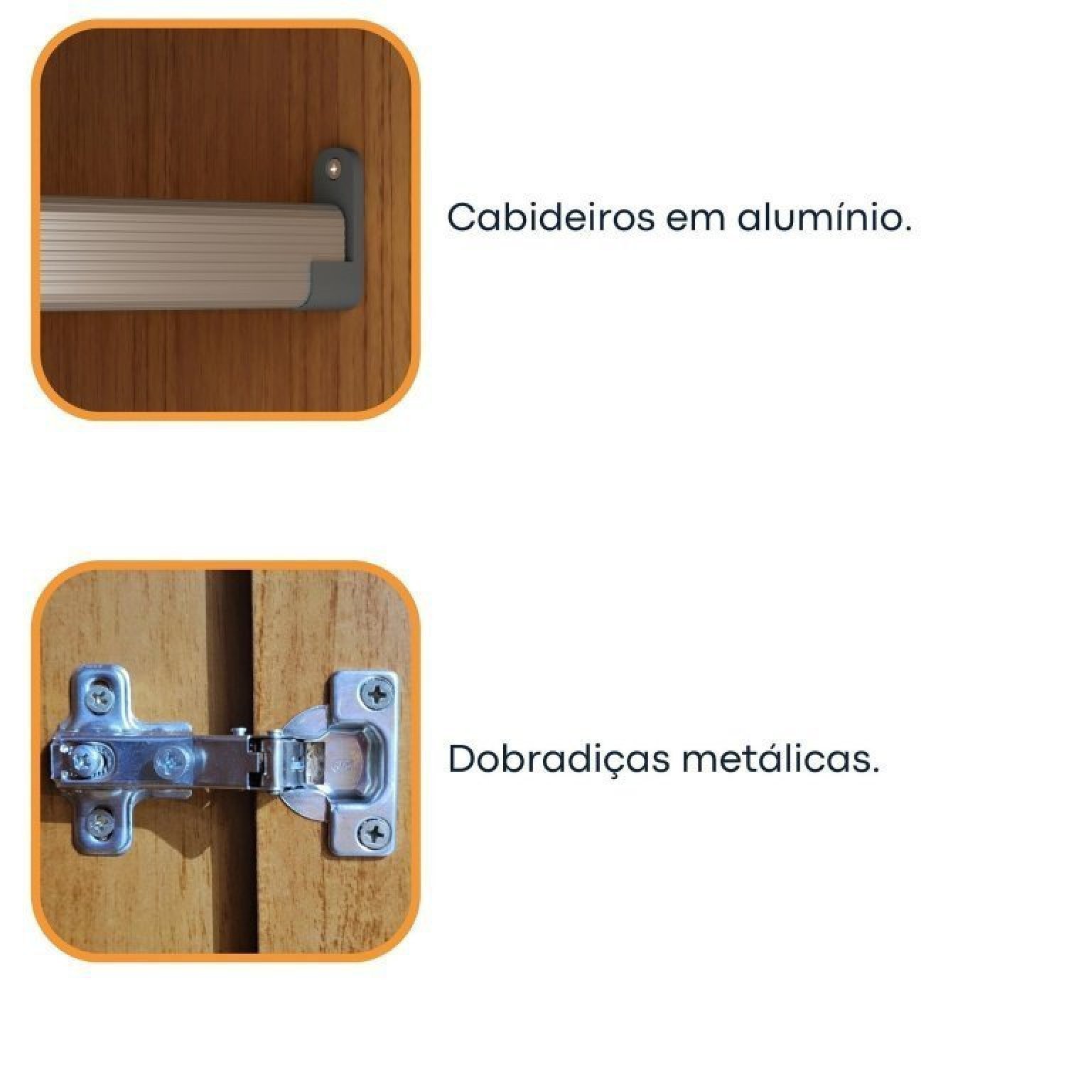 Quarto Completo Guarda Roupa 3 Portas e Cama Solteiro Oregon Tcil Móveis - 6