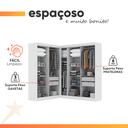 Ver imagem 6 de Guarda Roupas Modulado de Canto Madrid com 9 Portas Maxel