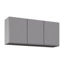 Ver imagem 1 de Armário de Cozinha Aéreo 120cm 3 Portas Virgínia Cinza - Lumil