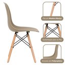 Ver imagem 3 de Conjunto 2 Cadeiras Eiffel Pés Madeira Maciça Urban Wood Elomio Bege
