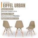 Ver imagem 2 de Conjunto 2 Cadeiras Eiffel Pés Madeira Maciça Urban Wood Elomio Bege