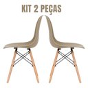 Ver imagem 6 de Conjunto 2 Cadeiras Eiffel Pés Madeira Maciça Urban Wood Elomio Bege