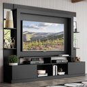 Ver imagem 7 de Estante Com Suporte Tv 65" Prateleiras C/ Espelho Oslo Multimóveis V3385 Preta Preto