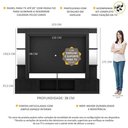 Ver imagem 6 de Estante Com Suporte Tv 65" Prateleiras C/ Espelho Oslo Multimóveis V3385 Preta Preto