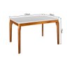 Mesa De Jantar Turquesa Vidro OffWhite Base/Marrom - 2